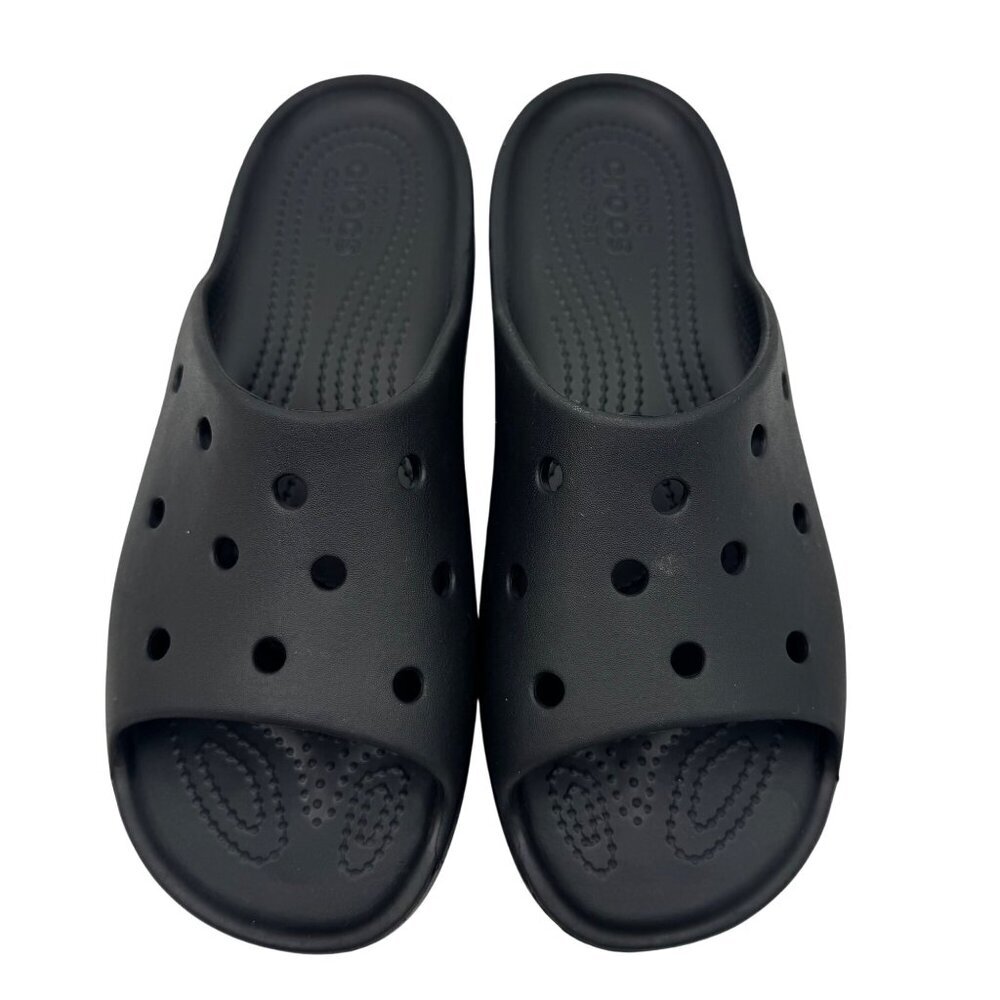 CROCS Iconic Comfort Black Slides Women's Size 9